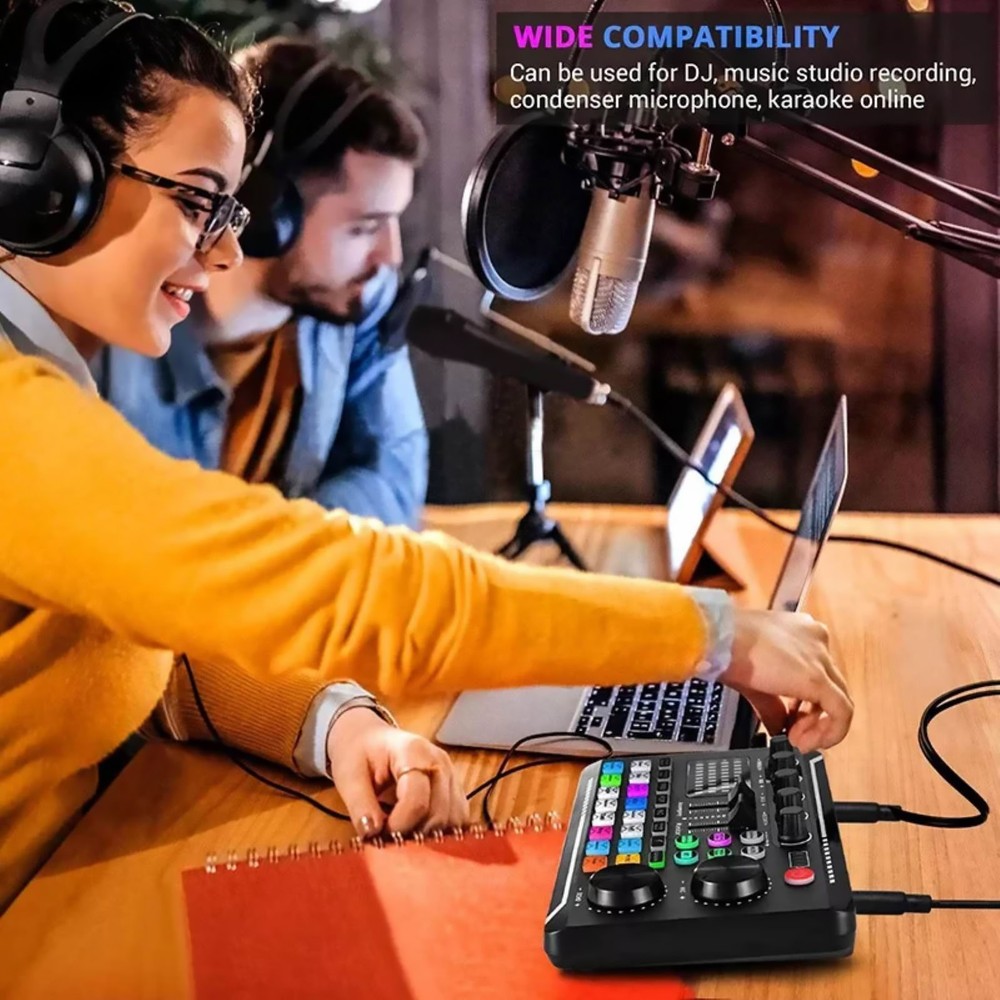 F998 Versatile Sound Card For Win/Mac OS/Android/IOS Wide Compatibility