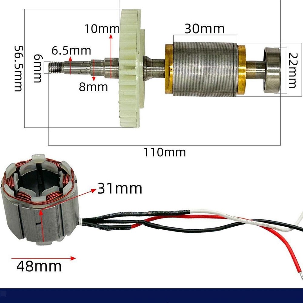 Brushless Angle Grinder Stator Lightweight Spare Part Replacement