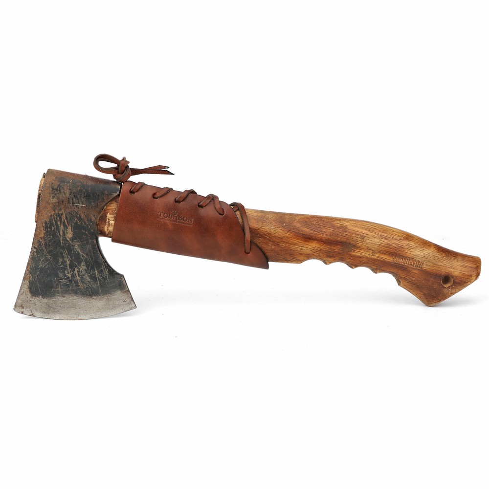 Hunting Leather Axe Handle Protection Hatchet Guard Adjusted Lacing Grip