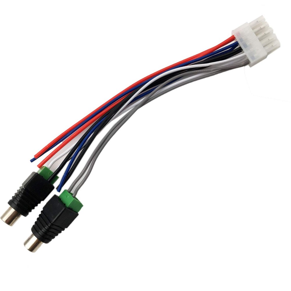 1pc Power Input Speaker Wire Harness 10 Pin Plug RCA Compatible with Dual...