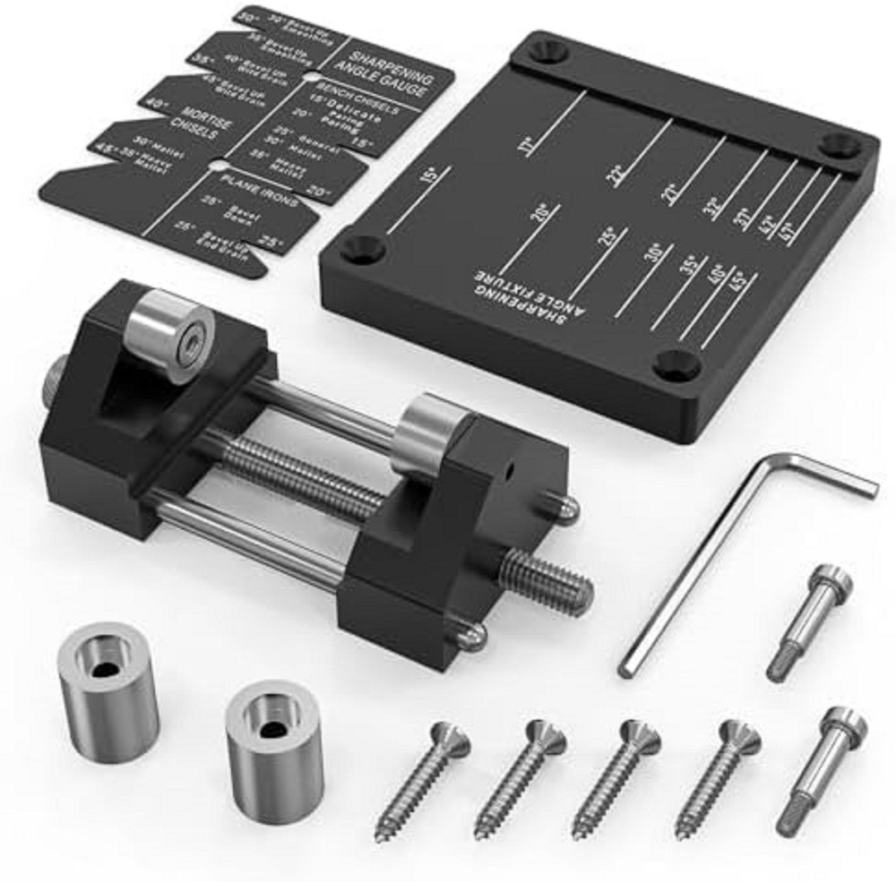 Precise Chisel Sharpening Jig Kit, Honing Guide System for Woodworking Chisels a