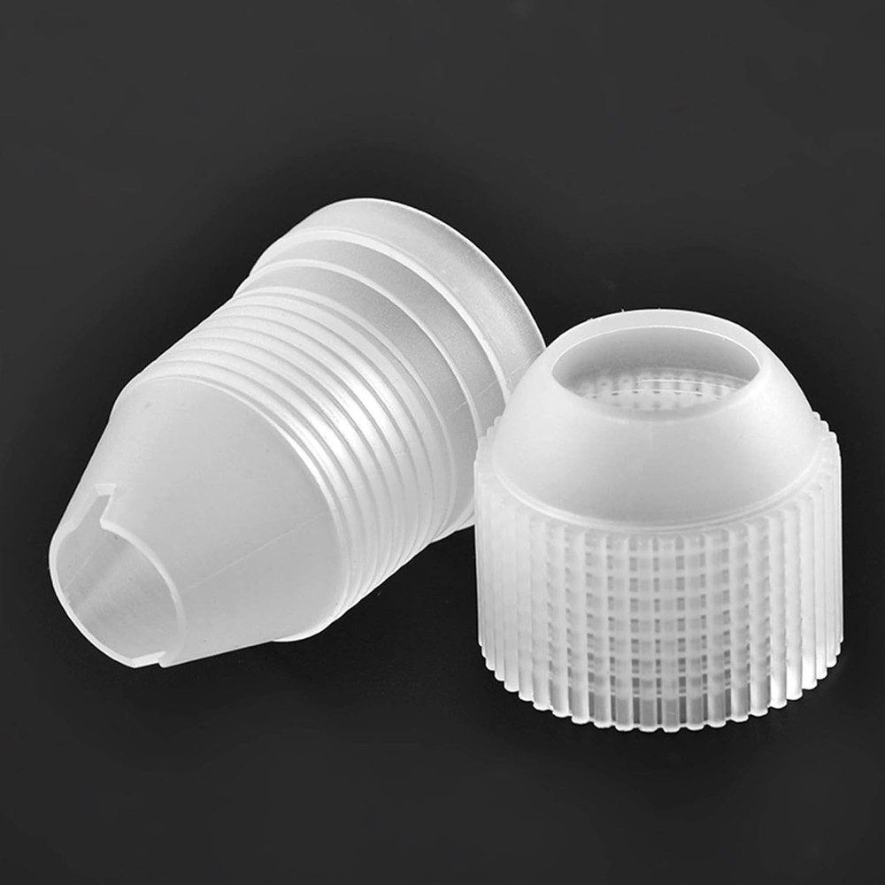 12 Pieces White Pastry Bag Coupler, Three different sizes Plastic Standard Coupl