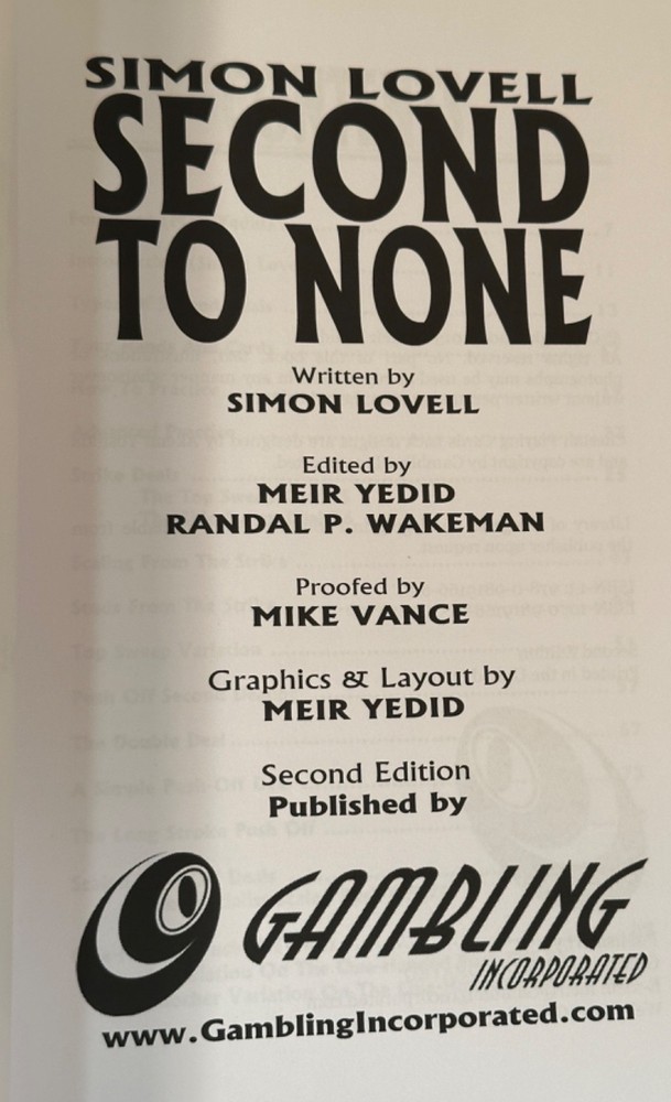 Simon Lovell, Second to None, Art of Second Dealing