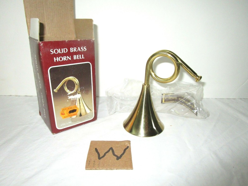 NIP solid brass decorative horn bell