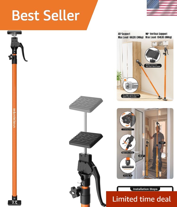 Cabinet Jack Support Pole, 49.2-114.2 inches Third Hand Tools Adjustable Supp...