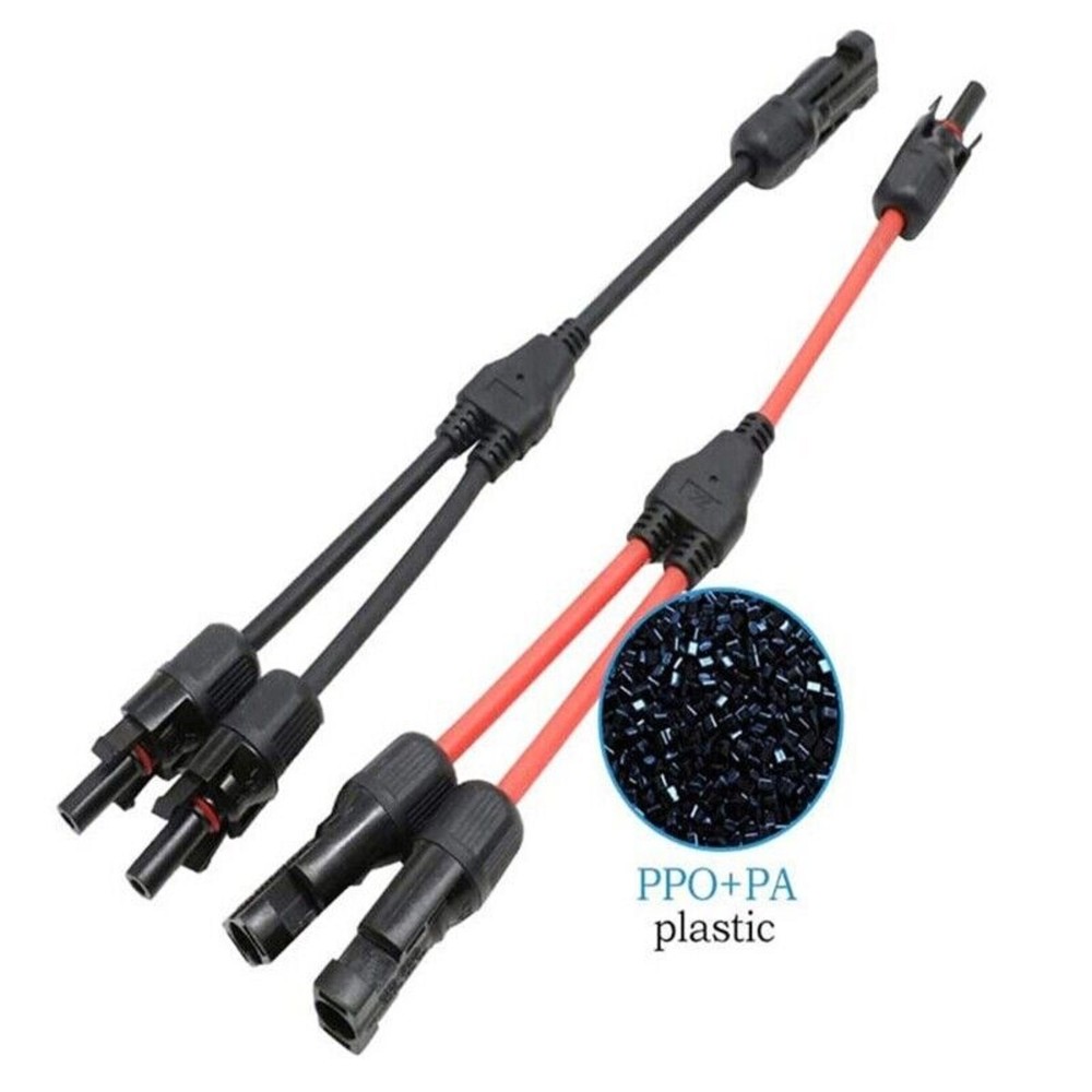 2Pack Y Branch Parallel Connection 20A 1000V Electrical Solar Connector Cable