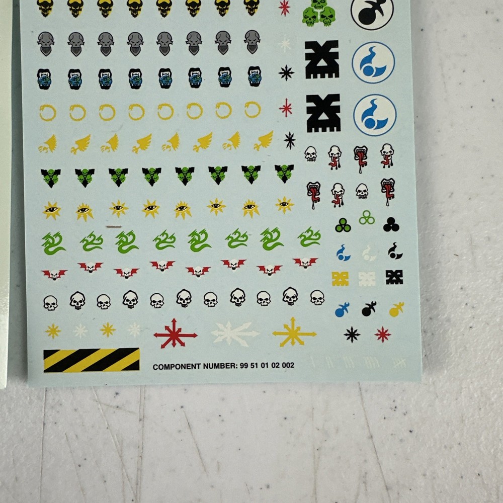 Warhammer 40k Chaos Space Marines transfer sheet - Pre-owned