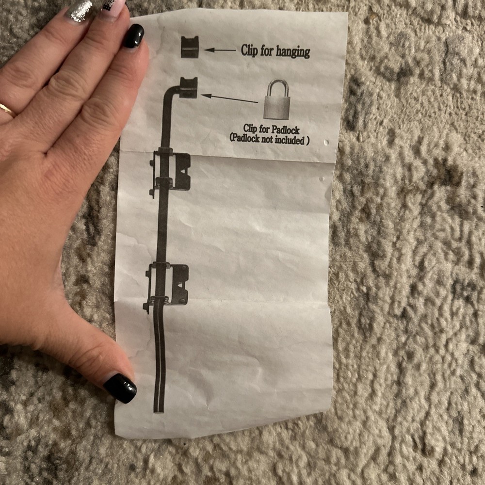 24 in. Black Cane Bolt with keeper