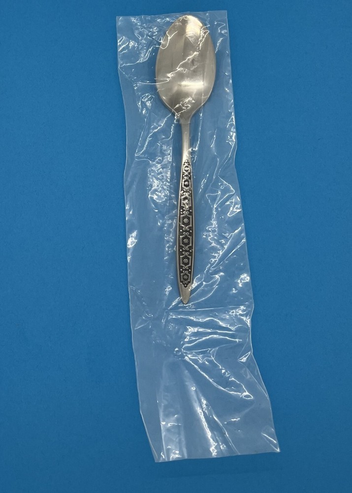 NEW GORHAM MONTORO GLOSSY STAINLESS FLATWARE BLACK ACCENT TEASPOON 6-1/8"