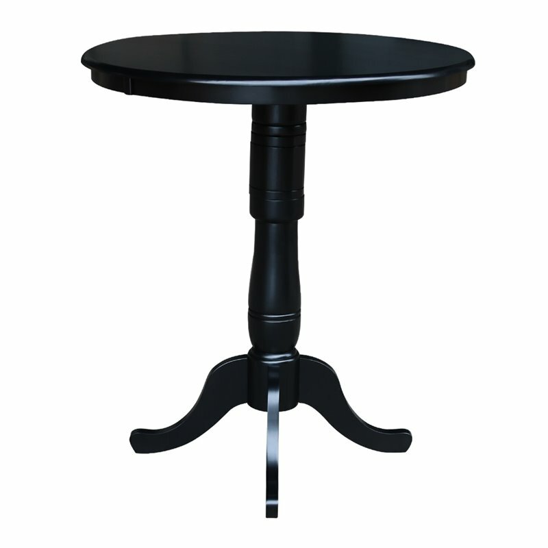 International Concepts 36" Round Pub Table in Black