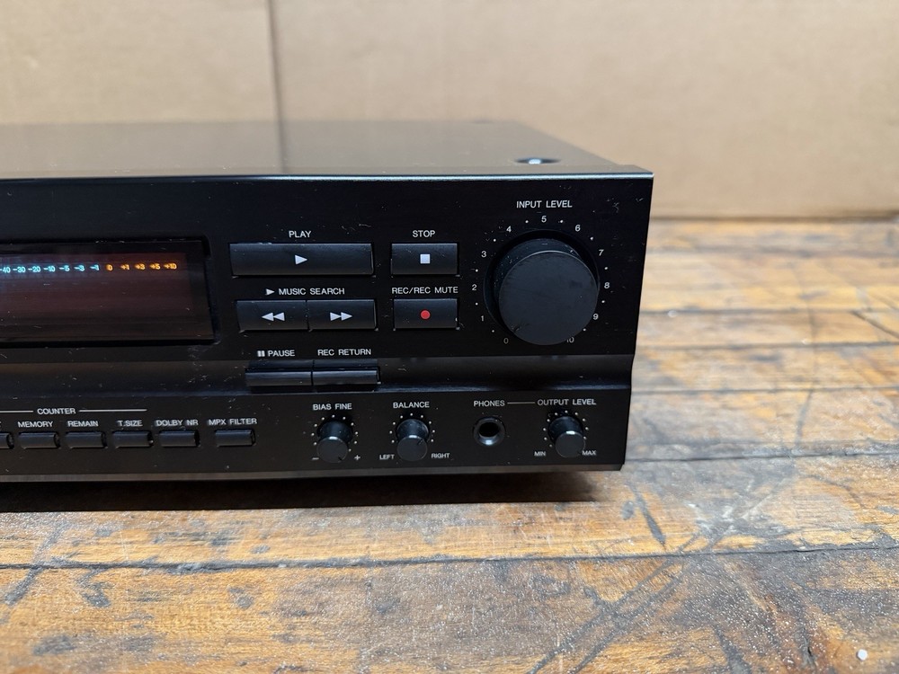Denon DRS-610 Stereo Cassette Tape Deck Tested Working