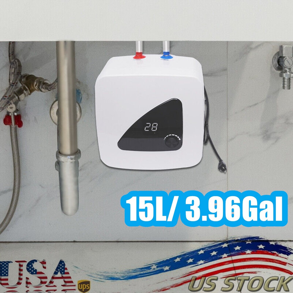 3.96 Gallon Portable Electric Water Heater Electric Hot Water Heater Storage 15L