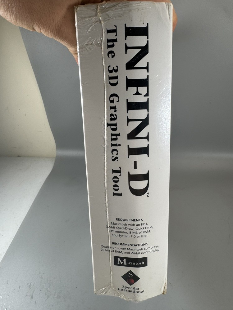 Infini-D 3D Graphics Tool Vintage Software (1994) Mac New Sealed Box