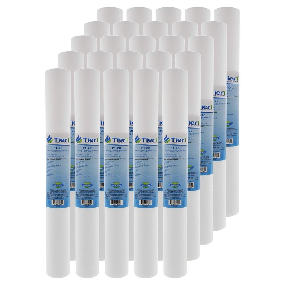 20x2.5 Inch 1 Micron Purtrex PX01-20 Polypropylene Sediment Water Filter 25 Pac