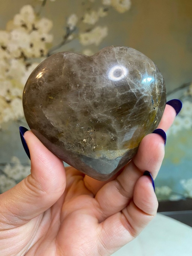 Smokey quartz heart