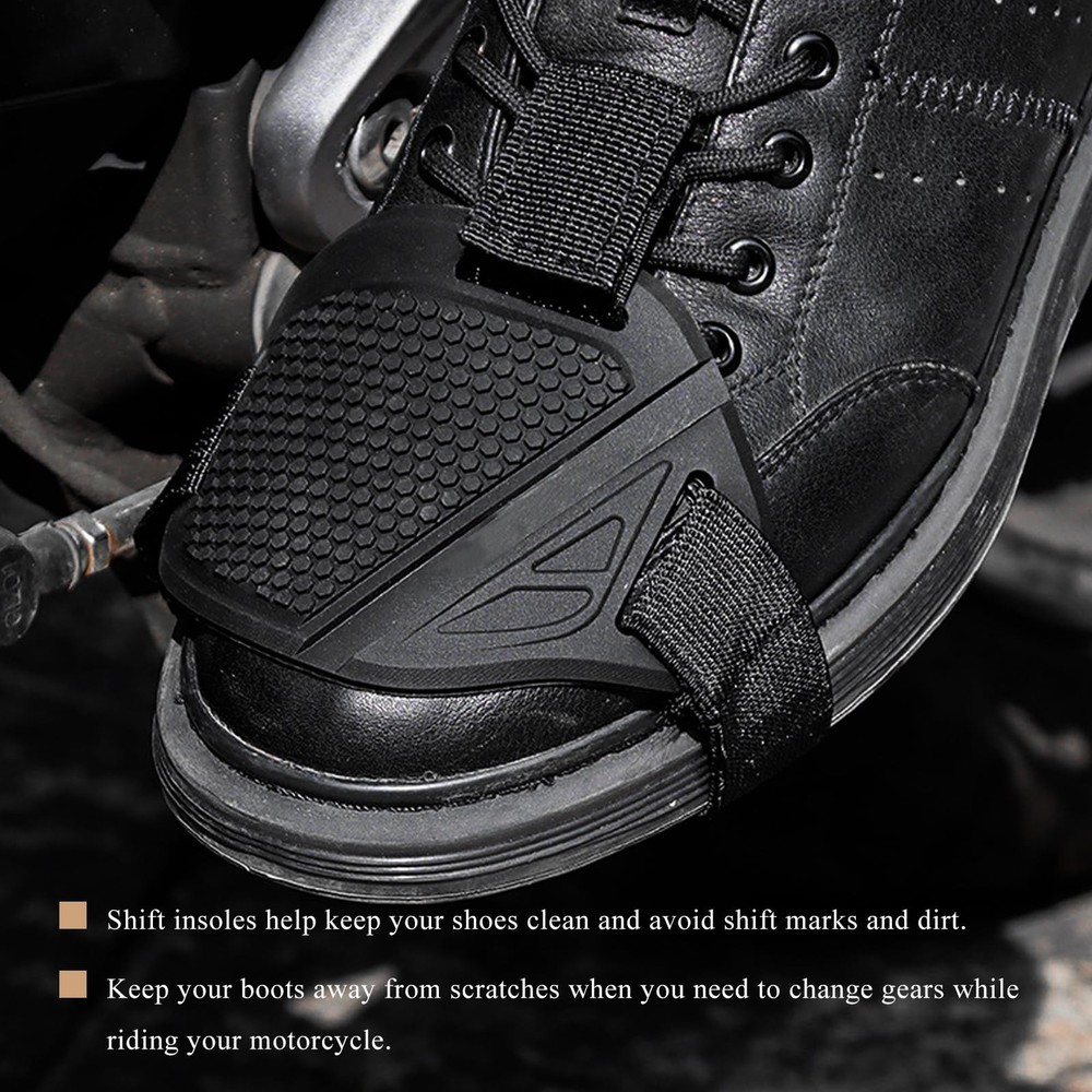 Motorcycle Shift Pad Set AntiSlip Boot Covers, Adjustable Toe Protectors