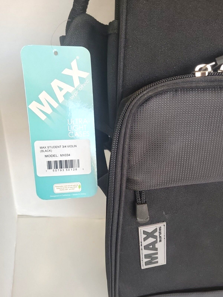 Protec MAX Violin Case 3/4 Size ~ NWT! ~ Black
