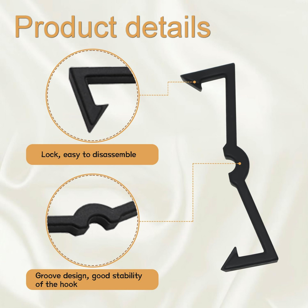 100PCS Pegboard Clips Pegboard Hook Locks Black Plastic Peg Board Locks Peg Boar