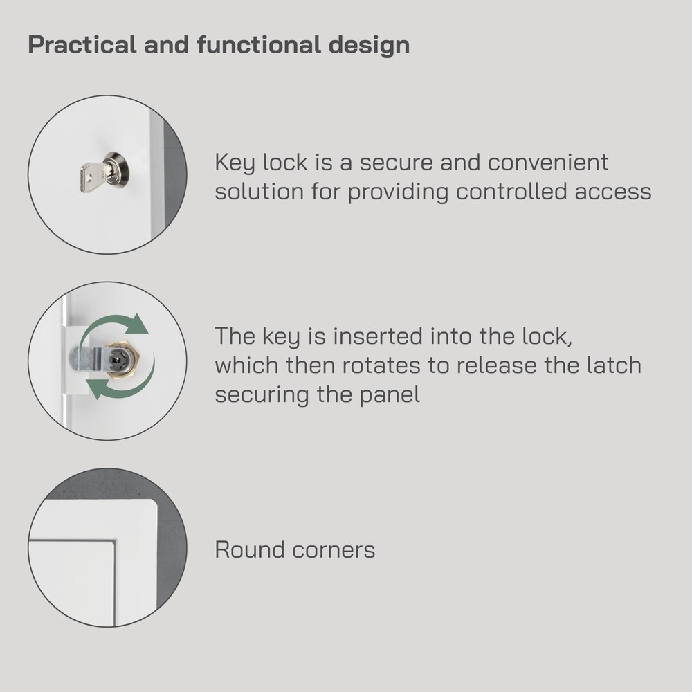 Vent Systems 8'' x 12' Inch Lockable Metal Access Panel - Easy Access Doors with