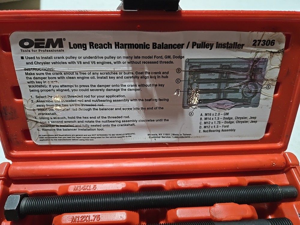 ABN | Long Reach Harmonic Balancer Installer Kit – 5 Pc Harmonic Balancer Set