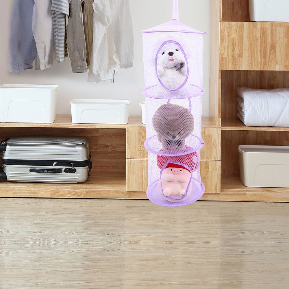 2 Pcs Practical Stuffed Animal Storage Hammocks Foldable Hanging Net