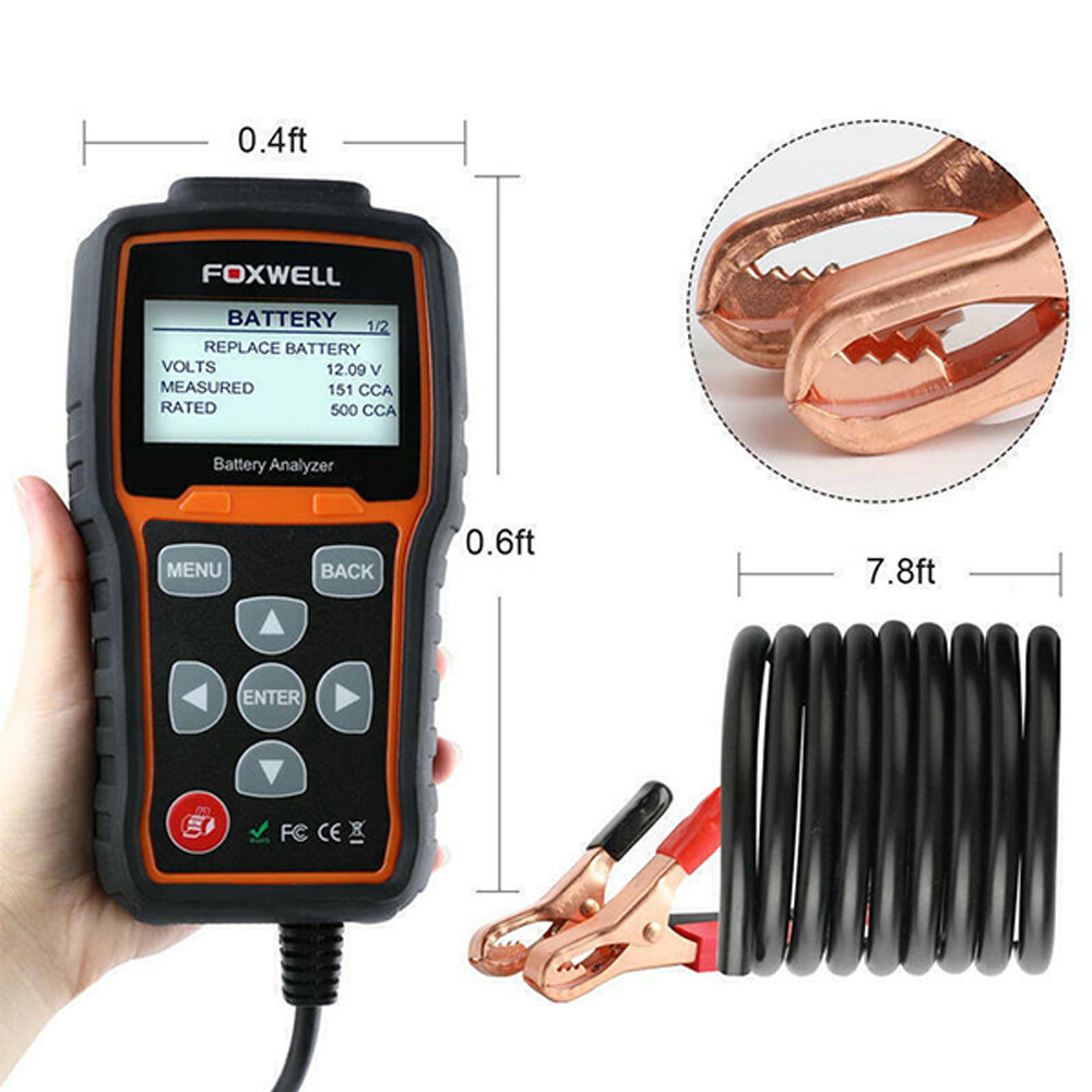 FOXWELL Car 12V Battery Tester 24V Charging Cranking System Analyzer Tool