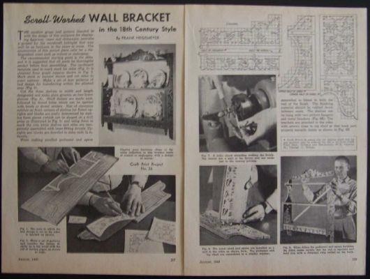 SCROLL SAW SHELF 18th Century GRAPE LEAF Pattern HowTo PLANS