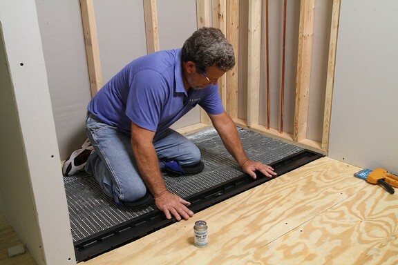 Goof Proof Tile Insert Linear Drain Adjustable 27"- 60" by Mark E industries