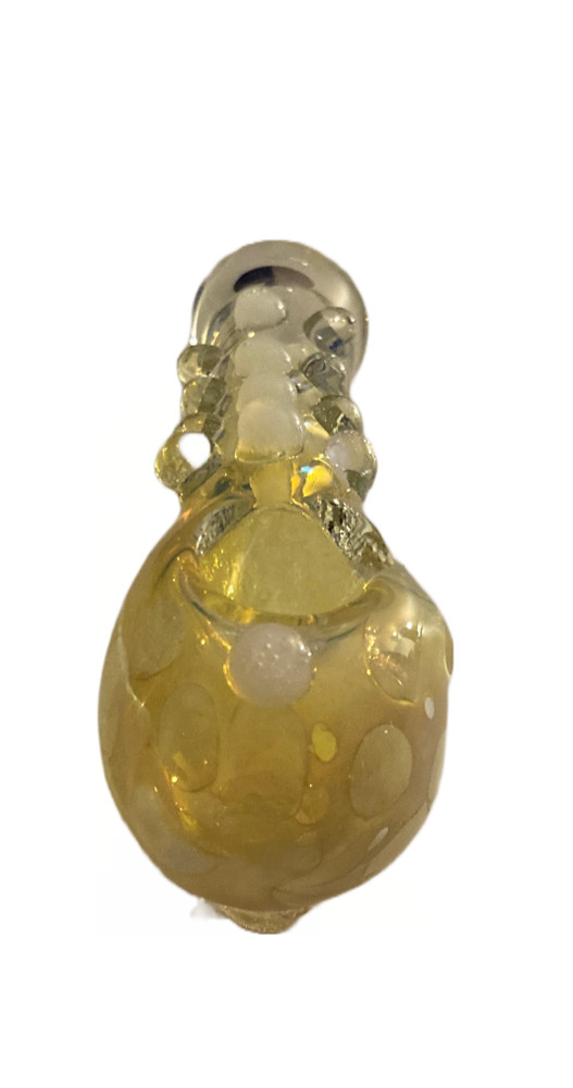 Fancy Fumed Glass Spoon Pipe | w/ Marble Texture | 5"