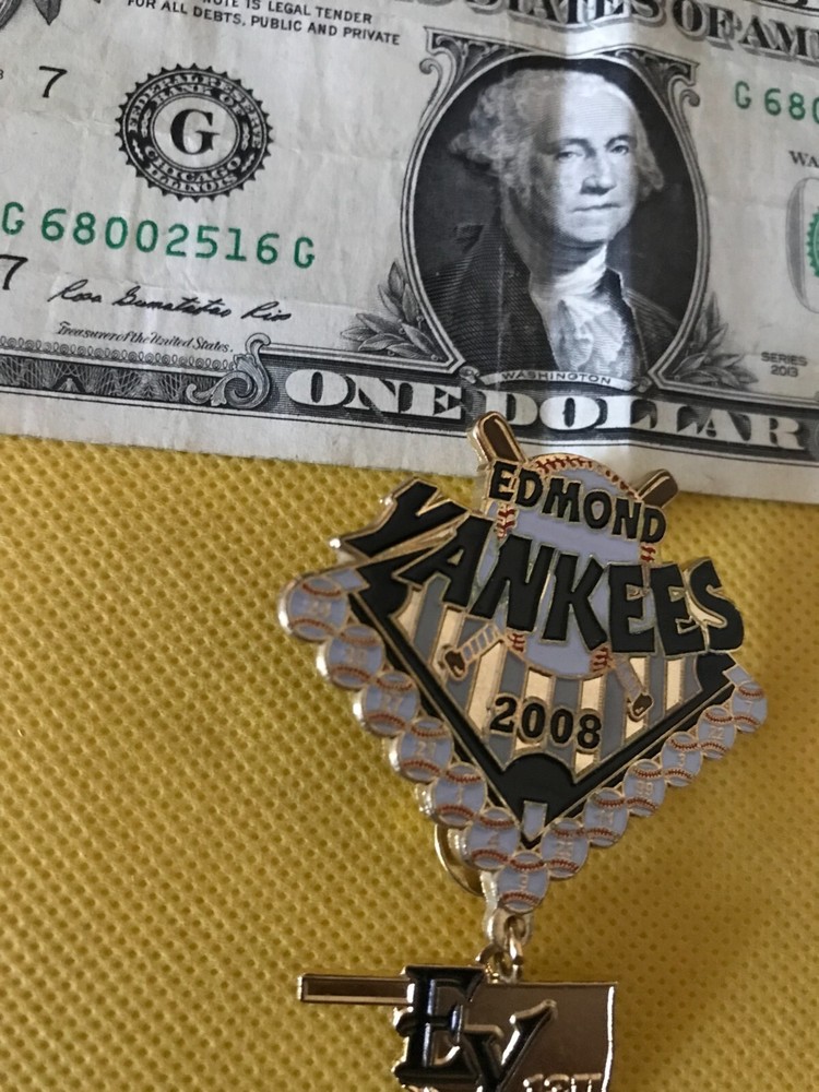 2008 EDMOND YANKEES Baseball Softball Hat Pin B535