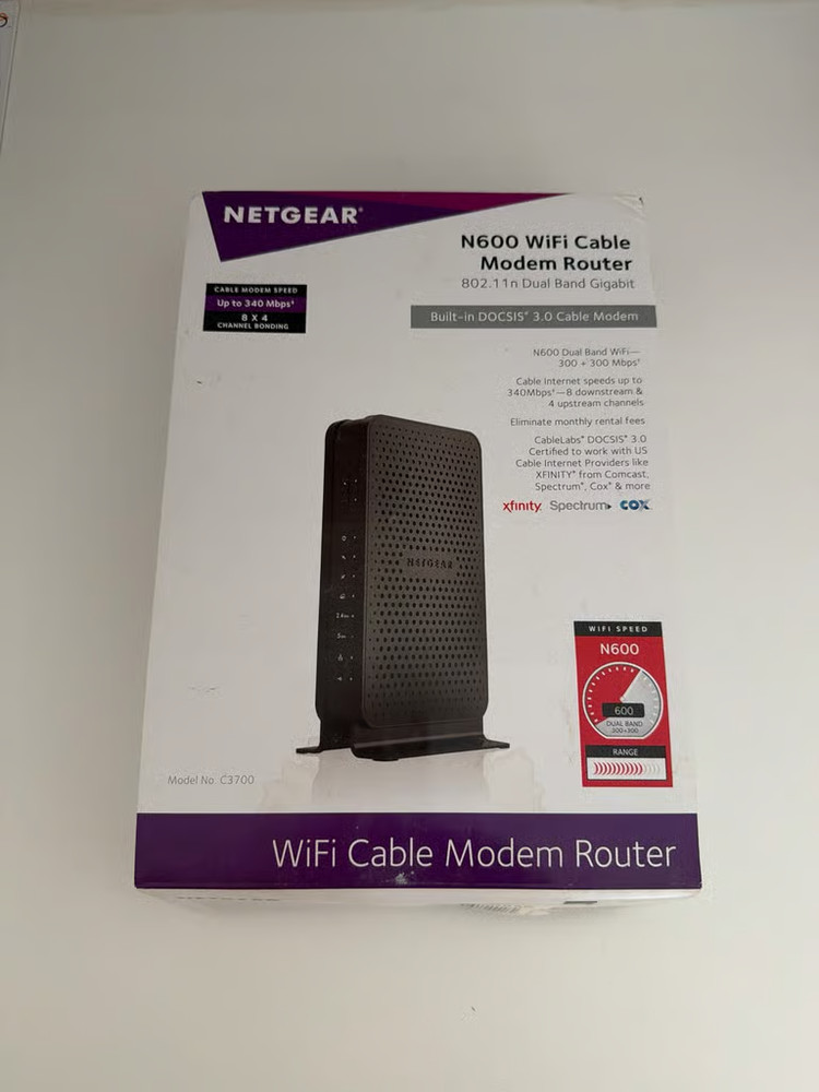 Netgear C3700 WiFi Cable Modem Router