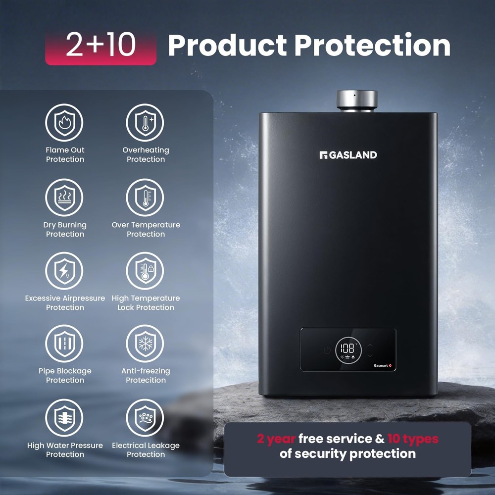 GASLAND Gasmart C Propane Tankless Water Heater Indoor Max 5 GPM 113000 BTUCS...