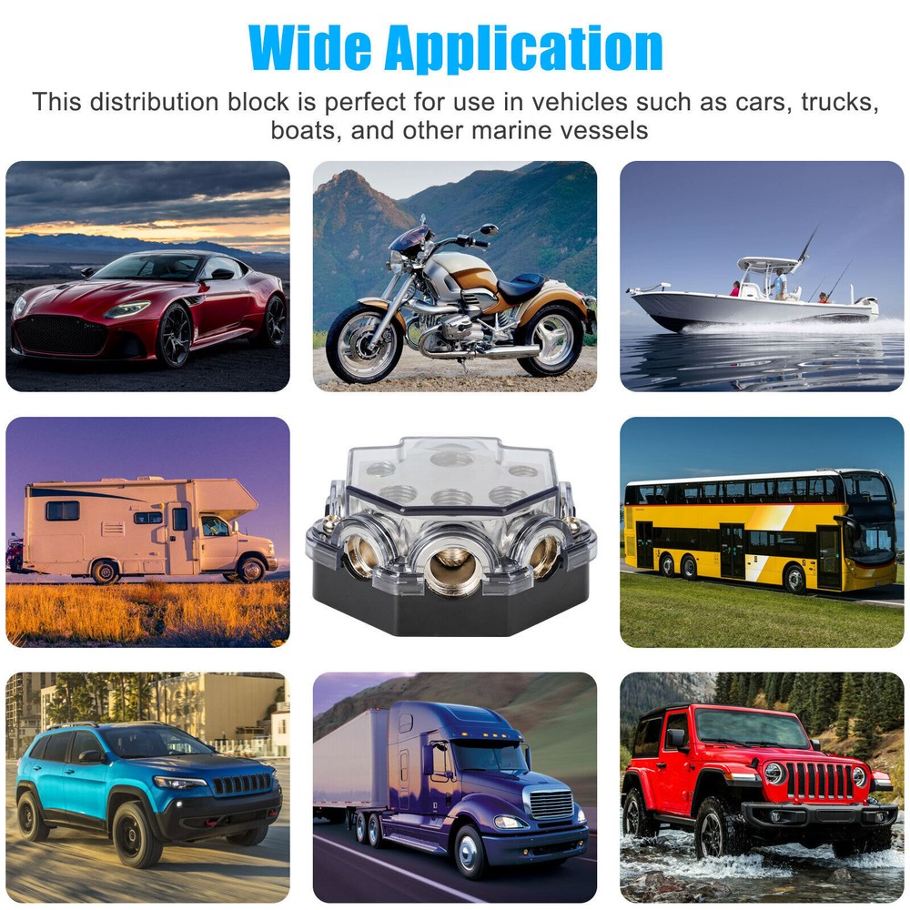 Comprehensive Wiring Solution Car Audio Power Distribution Block 1 In 5 Out