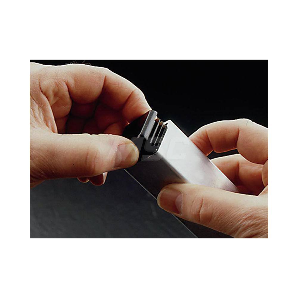 Caplugs Rectangular Head Plug 1 x 2" OD, Polyethylene, Black