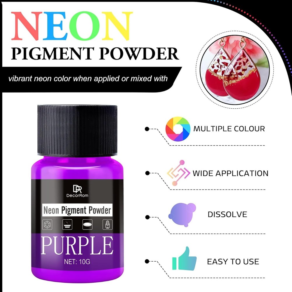 Fluorescent Epoxy Pigment 10 Color Kit
