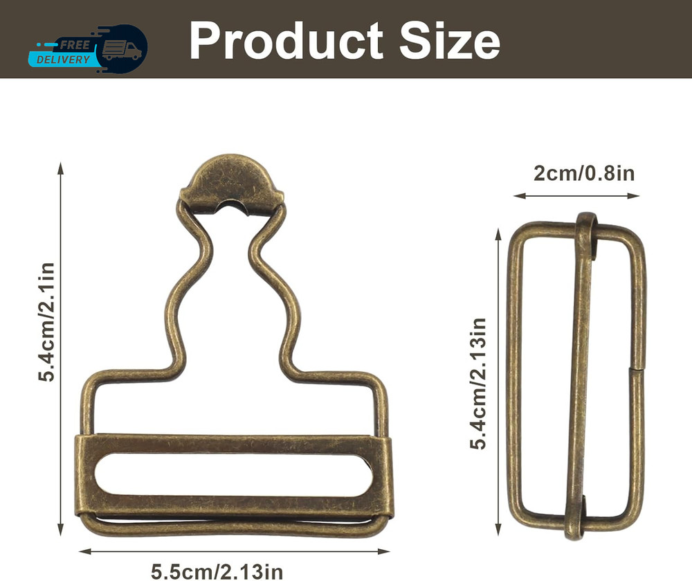 Metal Overall Buckles Replacement – Heavy Duty Adjustable Hardware
