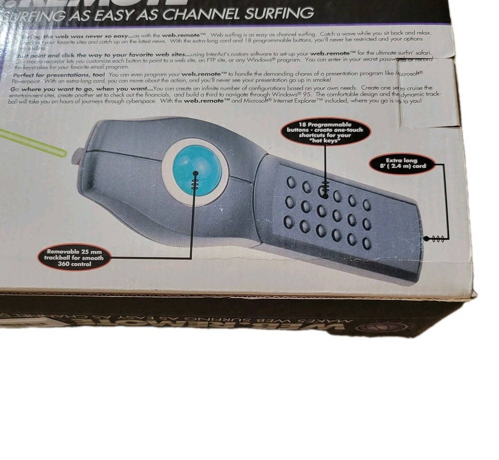Interact Web.Remote Internet Surfing Remote Control Ball Mouse PC SV-2010 - NIB