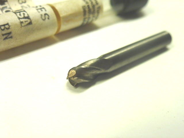 NOS! Dayton 3/16" SOLID CARBIDE END MILL, BALL END, #52732