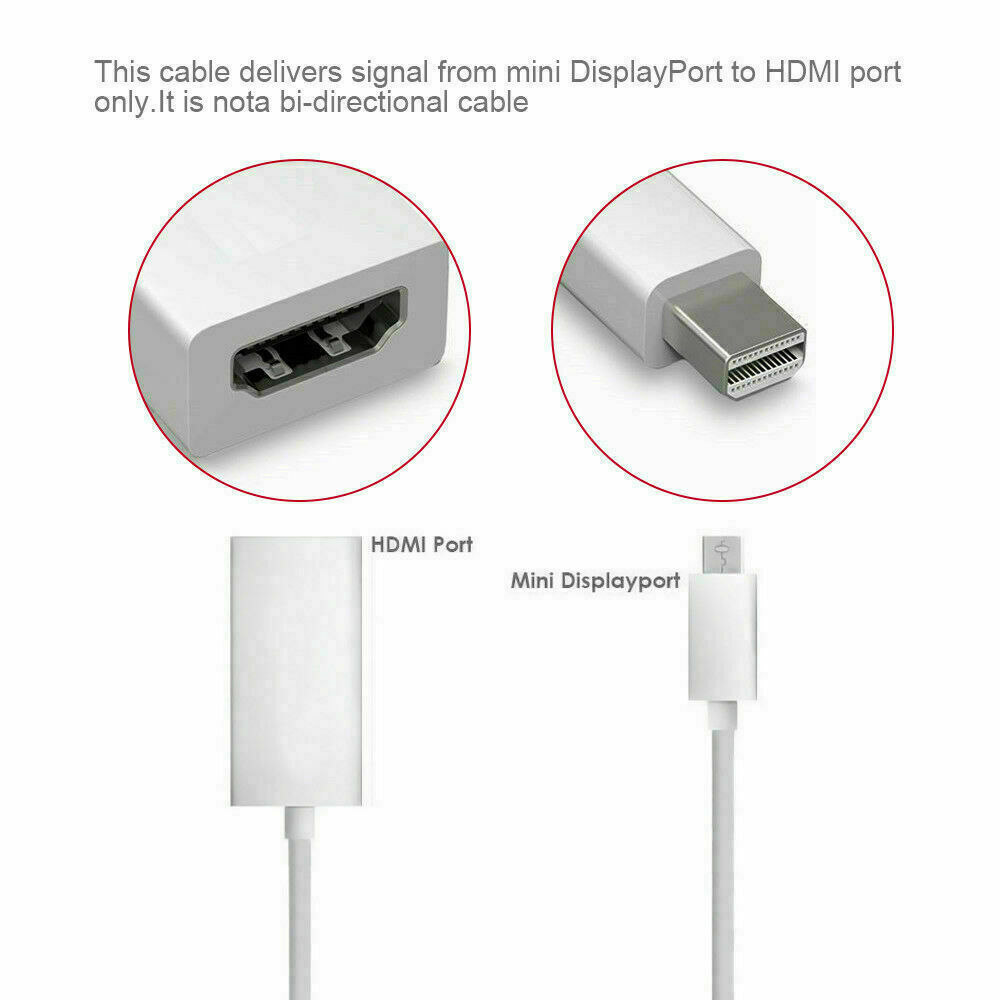 Mini Display Port DP Thunderbolt to HDMI Adapter Cable For Macbook Pro Air Mac