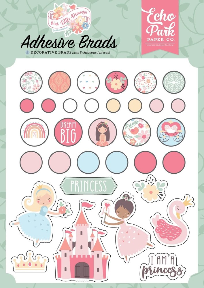 Our Little Princess Adhesive Brads