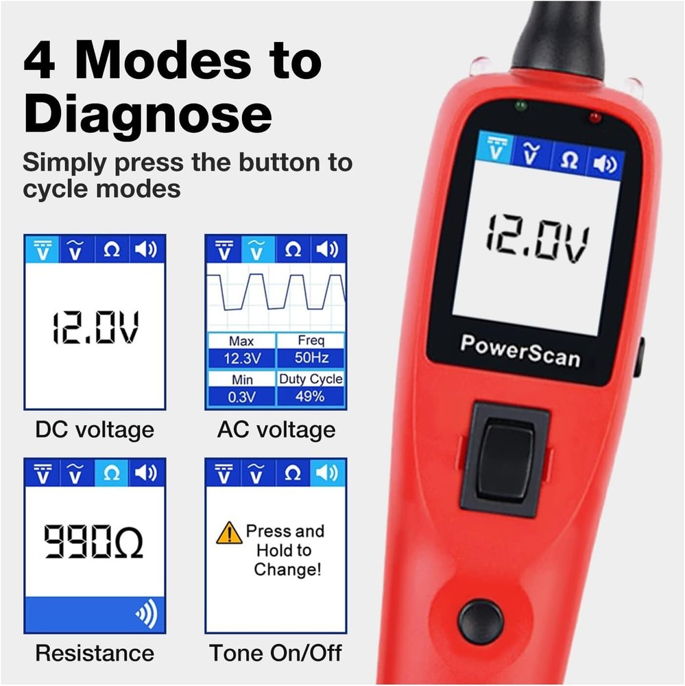 Autel PowerScan PS100 Circuit Tester Electrical Diagnostic Power Probe 12V/24V