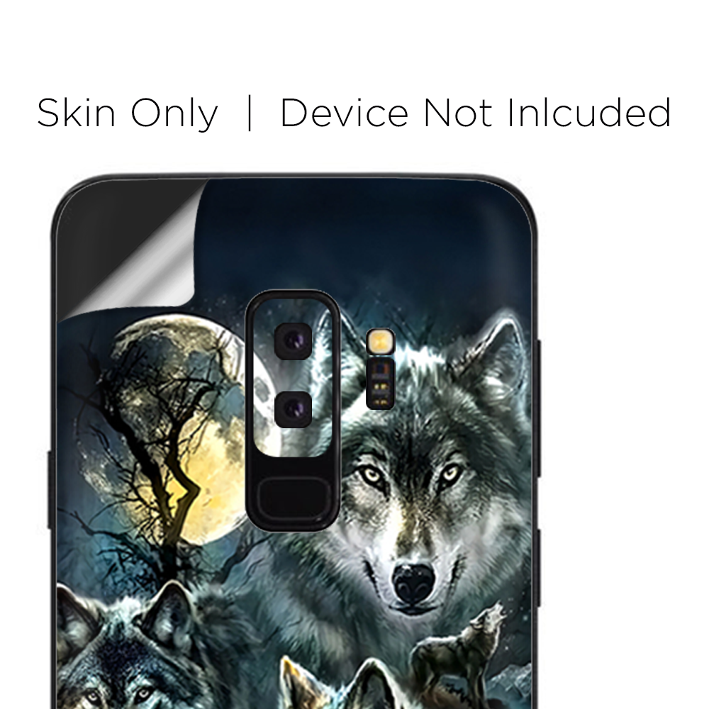Samsung Galaxy S9 Plus Skins Decals - 3 Wolves Moonlight