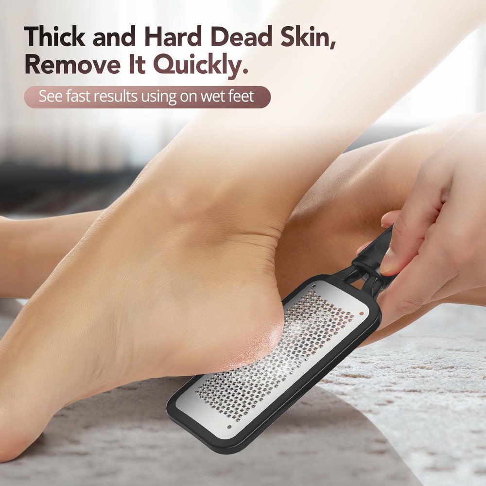 2 Pack Foot File Callus Remover Double Sided Heel Scraper Pedicure Tool