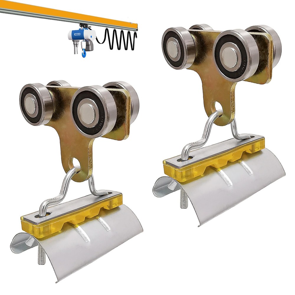 4 Wheel Cable Trolley System， Trolley Roller Four Bearing Trolley Assembl