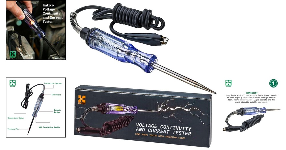 Versatile Voltage & Continuity Tester - 6-12V DC & 24V AC - Heavy Duty