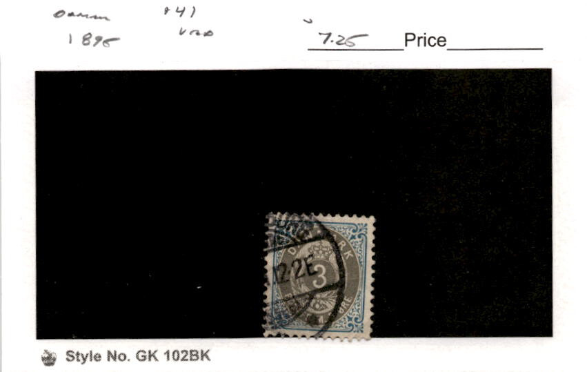 Denmark, Postage Stamp, #41 Used, 1895 (AD)
