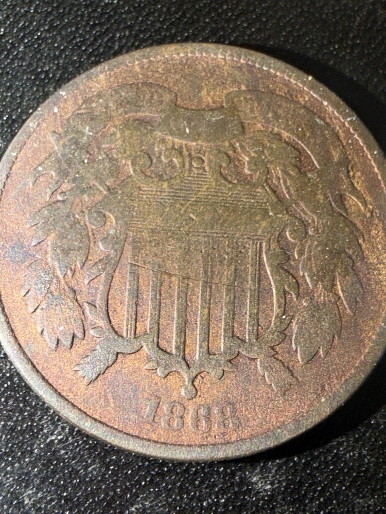 1868 Two 2 Cent Piece AG