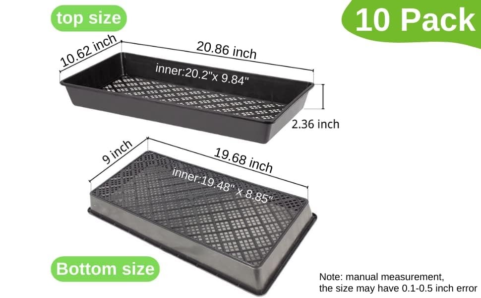Mesh Bottom Trays 1020 for Soil Blocking, Seedling Starter, Microgreen Seed 10Pc