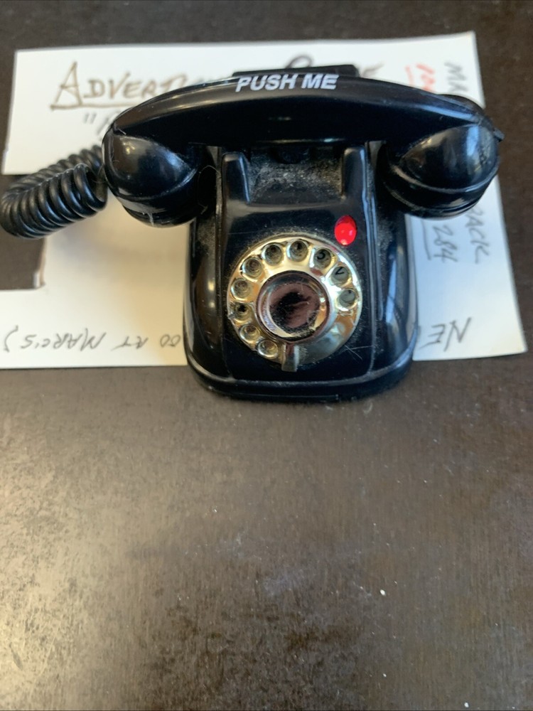 Rare Tiny Small Advertising Push Me Telephone It Works