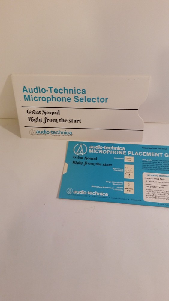 Vintage Audio-Technica Microphone Selector 1979